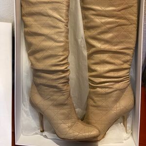 *Authentic* Dior Cannage Beige Leather Boots